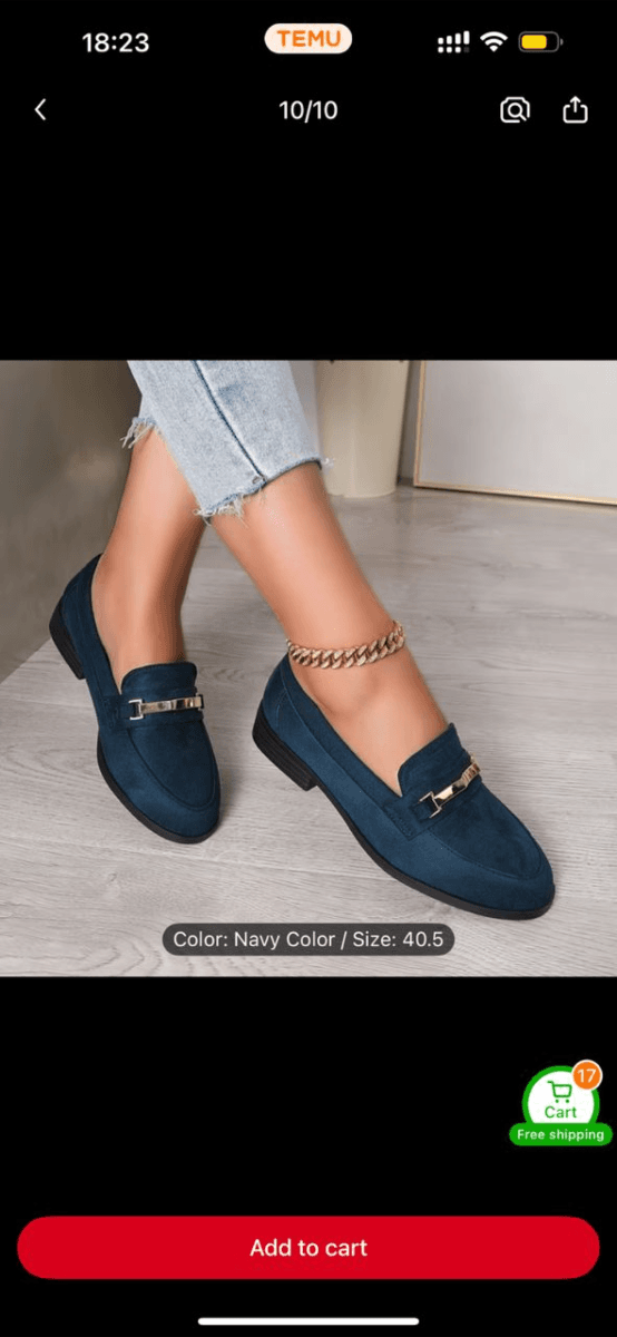 Mocassin chic bleu